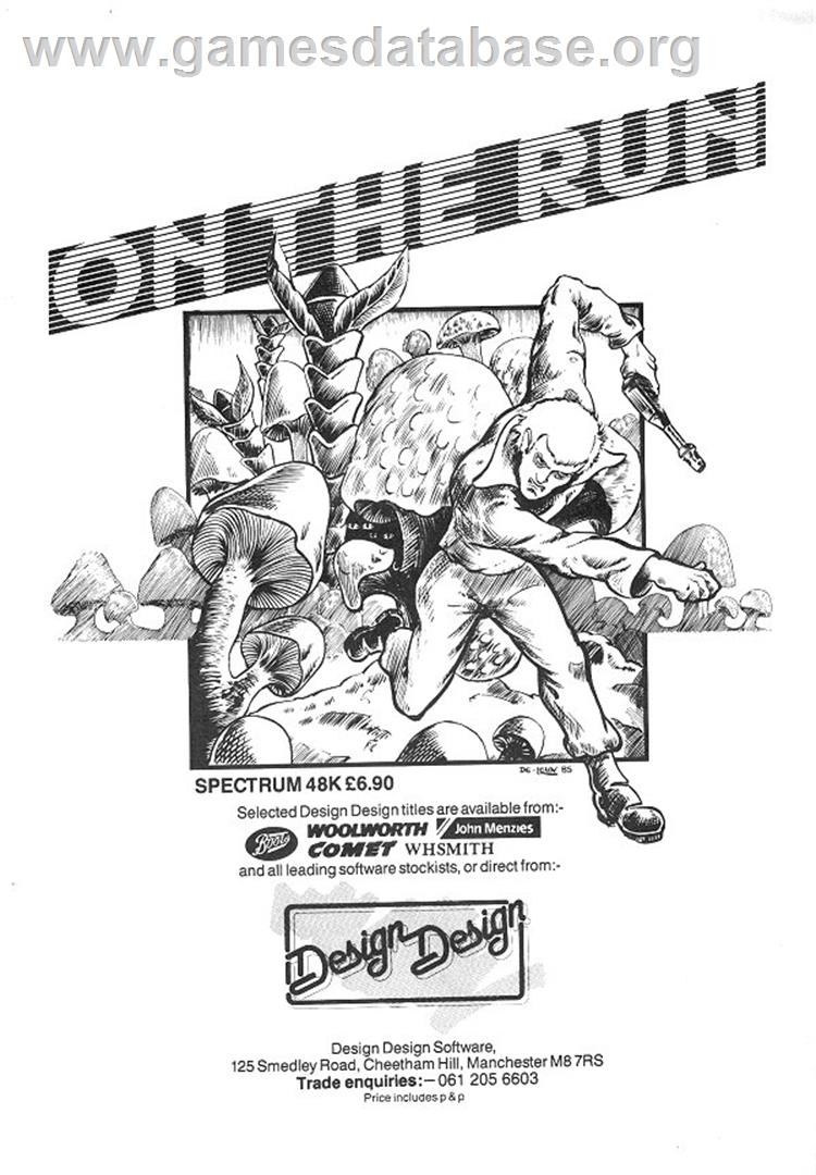 On The Run - Sinclair ZX Spectrum - Artwork - Advert
